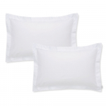 2 valge Oxfordi puuvillase satiinist padjap&uuml;&uuml;ri komplekt, 50 x 75 cm. Cotton Sateen - Bianca