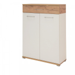 Valge naturaalne tamme dekoratsiooniga kingakapp koos sahtlitega Topix - Germania