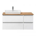 Valge/puiduv&auml;rvi seinale ilma valamuta &uuml;ksus 110x53 cm Quickset 360 &ndash; Pelipal