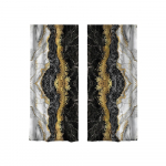 Mustad ja kuldsed kardinad 2 tk 140x260 cm komplektis - Mila Home