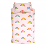 Flanellist laste voodipesu &uuml;heinimesevoodile 135x200 cm Rainbow Hearts - Catherine Lansfield