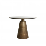 Pronksiv&auml;rvi &uuml;mmargune s&ouml;&ouml;gilaud marmordekooriga &oslash; 100 cm Rianne - Light & Living