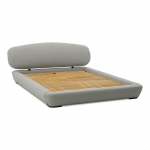 Helehall polsterdatud kaheinimesevoodi koos voodip&otilde;hjaga 180x200 cm Odette - Scandic