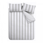 Valge-hall laiendatud voodipesu kaheinimesevoodile 230x220 cm Cove Stripe - Catherine Lansfield