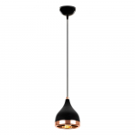 Must-kuldne rippvalgusti &oslash; 14 cm Yildo - Opviq lights