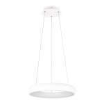 Valge LED-dimmerdatav rippvalgusti metallist varjuga &oslash; 46 cm Cardona - Trio