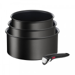 Alumiiniumist induktsioonpotid mittenakkuva pinna ja eemaldatava k&auml;epidemega, 3tk komplektis INGENO Eco Resist L3979202 - Tefal