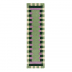 Roheline-lilla k&auml;sitsi kootud villane koridorivaip 60x230 cm Kai Wool Border - Flair Rugs