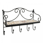 Must metallist seinanagi koos riiuliga 42 cm Almeria - Garden Pleasure