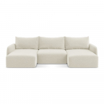 Kreemne diivanvoodi koos hoiunurgaga diivan Kalena - Makamii