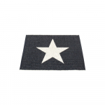 Must-valge sise/v&auml;lisvaip 70x90 cm Viggo Black &ndash; Pappelina