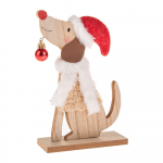 Puidust j&otilde;ulufiguur (k&otilde;rgus 21 cm) Dog &ndash; Dakls