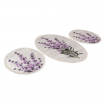 Lillad-beežid vannitoamatid 3tk komplektis 60x100 cm Lavender - Foutastic