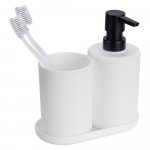 Valge plastikust vannitoatarvikute komplekt Fano - Allstar