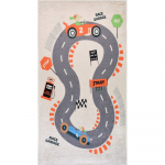 Kreem pestav laste m&auml;nguvaip 100x160 cm Race Garage - Vitaus