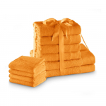 Oranžid froteest puuvillased k&auml;ter&auml;tikud ja saunalinad, komplekt 10 tk Amari &ndash; Restilo