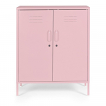 Heleroosa metallist lukustatav kapp 80x101,5x40 cm Cambridge - Yes Everyday