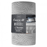 Hall sametist voodikatte ja padjap&uuml;&uuml;ri komplekt 240x260 cm Solange - douceur d'int&eacute;rieur