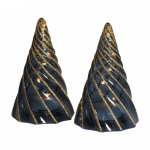 Mustad valguskaunistused, 2 tk komplektis &oslash; 6 cm Vilma Tree - Sirius