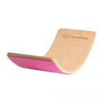 Roosa/naturaalsest m&auml;nnipuidust tasakaalulaud 80x30x18 cm Montessori - Meowbaby