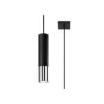 Must/h&otilde;bedane metallist rippvalgusti &oslash; 8 cm Longbot - Sollux