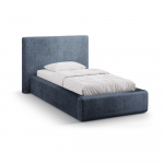 Tumesinine polsterdatud &uuml;heinimesevoodi koos panipaiga ja voodip&otilde;hjaga 90x200 cm Amy - Micadoni