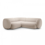 Beež sametist nurgadiivan (vasak nurk/L-kujuline) Kate - Micadoni