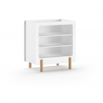 Valge laste kummut koos m&auml;hkimislauaga 88x95x57 cm Smile - Vipack