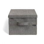 Hall tekstiilist hoiukast koos kaanega 31x41x22 cm Soft Storage Medium - Bigso