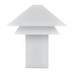 Valge LED-laualamp, millel on metallist varjund ja mille valgustugevust saab reguleerida (k&otilde;rgus 33,5 cm) Sanaka - Blomus