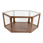 Tumeda naturaalse klaasist pealispinnaga kohvilaud 80x92,5 cm Sita - Dutchbone