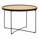 Rotangist &uuml;mmargune kohvilaud naturaalses v&auml;rvitoonis &oslash; 60 cm Depok - Premier Housewares