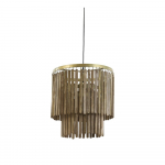 Pruun ripplamp puidust varjuga Gularo - Light & Living
