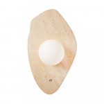 Beež kivist seinalamp &oslash; 10 cm Hilde - Opviq lights