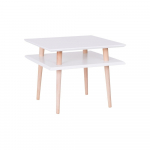 Valge kohvilaud, 55x55 cm Square - Ragaba