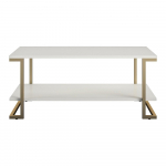 Valge ja kuldne kohvilaud , 106 x 45 cm Camila - CosmoLiving by Cosmopolitan