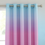 Roosa/lilla laste kardin 2tk 168x183 cm Ombre Rainbow Clouds - Catherine Lansfield