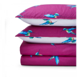 Valge/lilla puuvillane voodipesu &uuml;heinimesevoodile 135x200 cm Hummingbird - Their Nibs