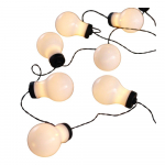 Must LED-pirnikujuline valguskett Lambid, 10 valgustit, pikkus 2,2 m - DecoKing