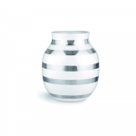 Valge h&otilde;bedaste detailidega kivivara vaas, k&otilde;rgus 20 cm Omaggio - K&auml;hler Design