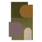 Roheline k&auml;sitsi kootud villane vaip 200x290 cm Lozenge - Flair Rugs