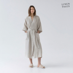 Beež linane hommikumantel suurus S/M Summer - Linen Tales