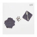 Tumehallid kangast klaasialused 4 tk komplektis - Linen Tales