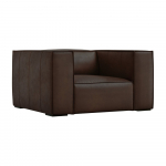 Tumepruun nahast tugitool Madame - Windsor & Co Sofas