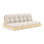 Valge kordvillane diivanvoodi 196 cm Base - Karup Design