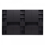 Must m&auml;nnipuidust modulaarne raamaturiiul 340x210 cm Finca - WOOOD