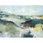 K&auml;sitsi maalitud elementidega maal 118x90 cm Green Mountain - Malerifabrikken