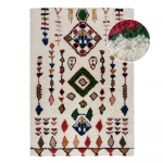 Kreem k&auml;sitsi kootud villane vaip 160x230 cm Moroccan Fes - Flair Rugs