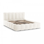 Kreem kaheinimesevoodi koos panipaigaga 200x200 cm Lupine - Micadoni Home