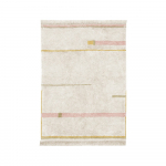 Roosa-kreem pestav k&auml;sitsi kootud puuvillane vaip 140x200 cm Lanes Vintage Nude - Lorena Canals